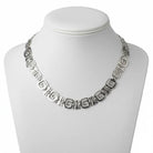 Greek Key Meander Necklace in Sterling Silver (PE-17)
