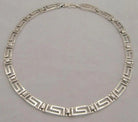 Greek Key Meander Necklace in Sterling Silver (PE-26)