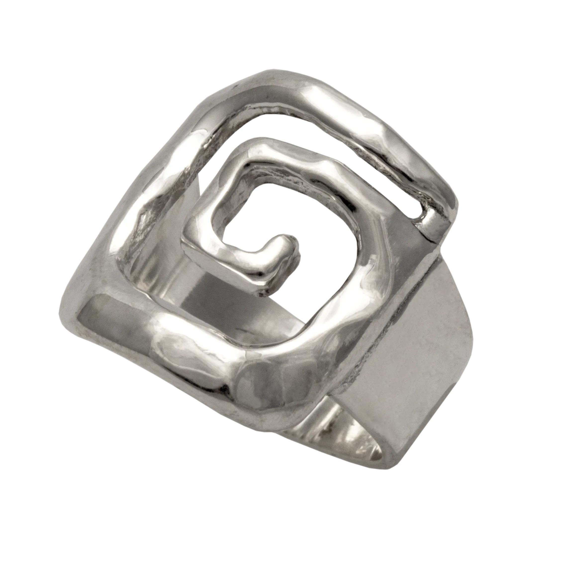 Greek Key Meander Ring in Sterling Silver (DT-60)