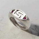 Greek Key Meander Ring in Sterling Silver (DT-69)