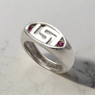 Greek Key Meander Ring in Sterling Silver (DT-69)