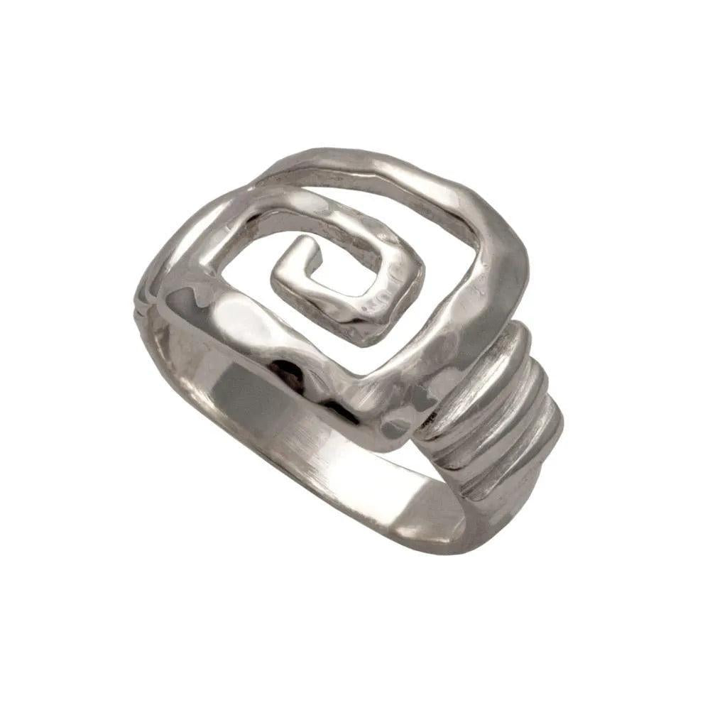 Greek Key Meander Ring in Sterling Silver (DT-72)