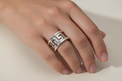 Greek Key Meander Ring in Sterling Silver, Meander Ring (DT-67)