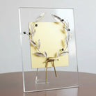 Greek Sterling Silver Laurel leaf Wreath Kotinos on plexiglass (A-91)