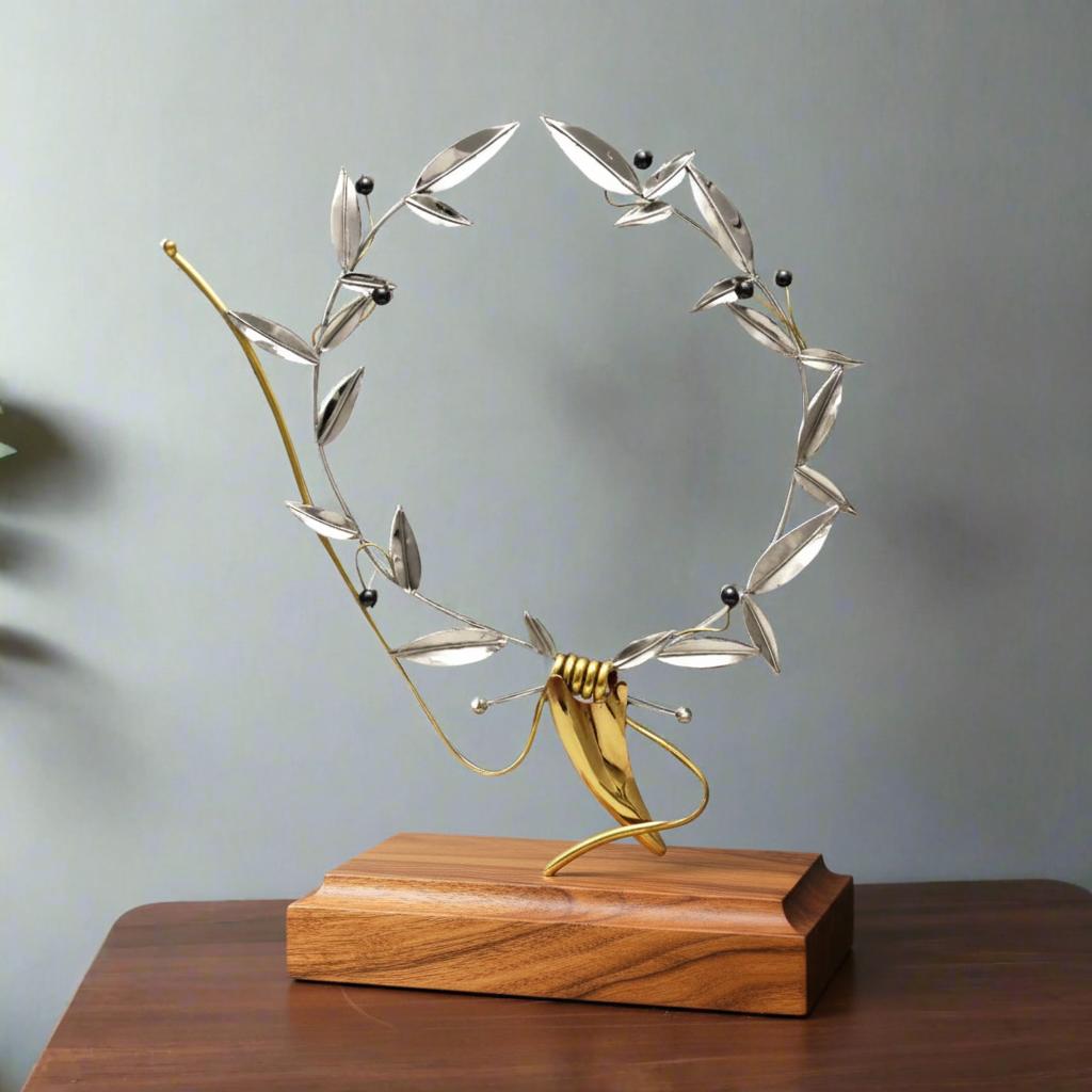 Greek Sterling Silver Olive leaf Wreath (A-81)