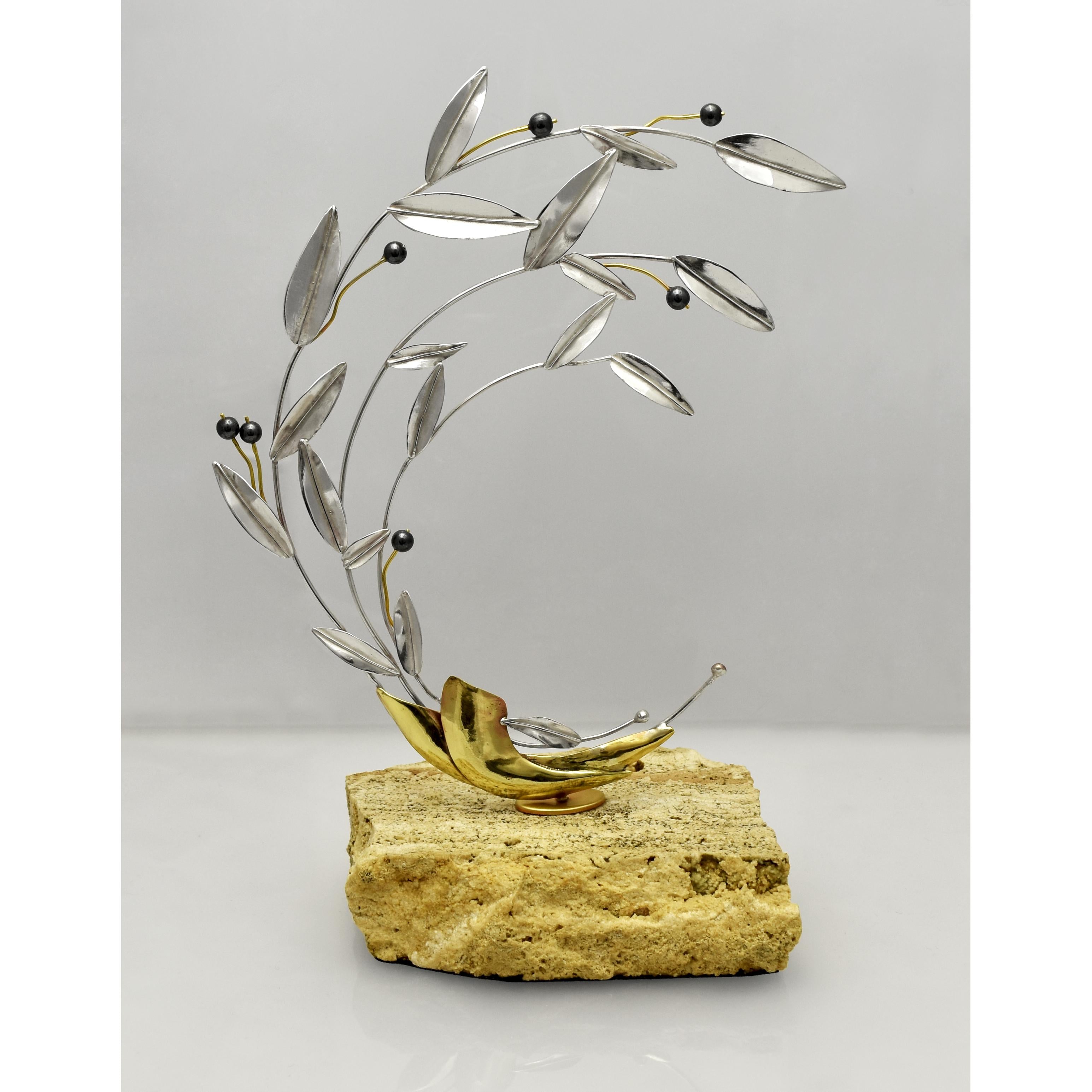 Greek Sterling Silver Olive leaf Wreath (A-82)