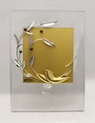 Greek Sterling Silver Olive leaf Wreath Kotinos on plexiglass (A-94)