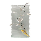 Greek Sterling Silver Olive leaf Wreath on glass (A-44-4)