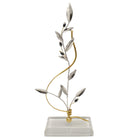 Greek Sterling Silver Olive leaf Wreath on plexiglass (A-70)