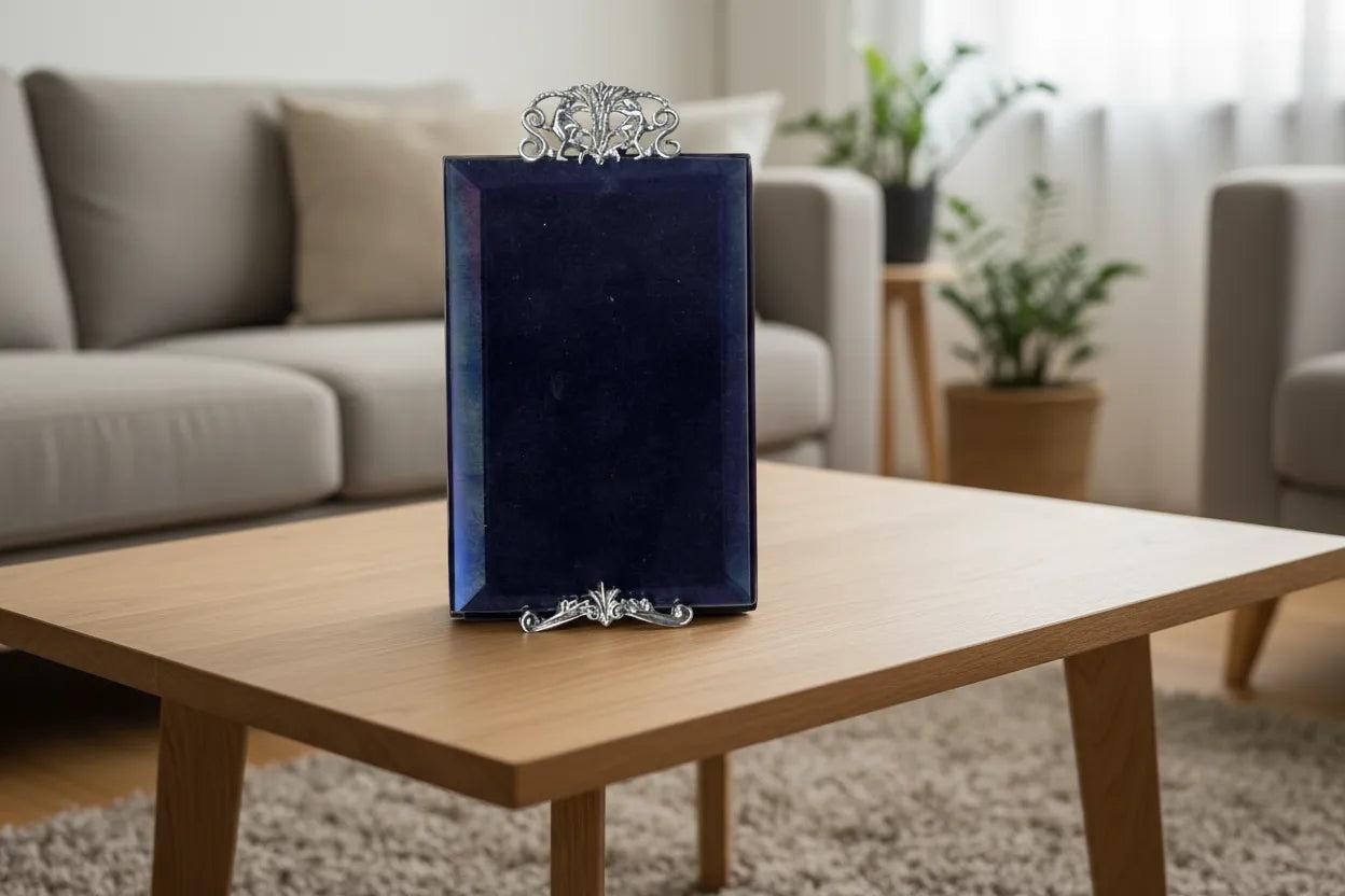 Greek Traditional Bronze Silver Plated Picture Frame (A-56)