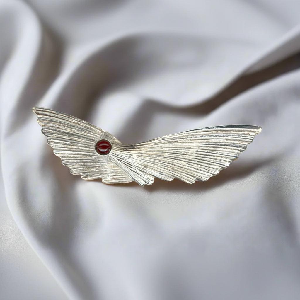 Greek Traditional Brooch in sterling silver with zircon (K-15)