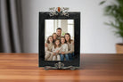 Greek Traditional Carnelian Bronze Silver Plated Picture Frame (A-60)