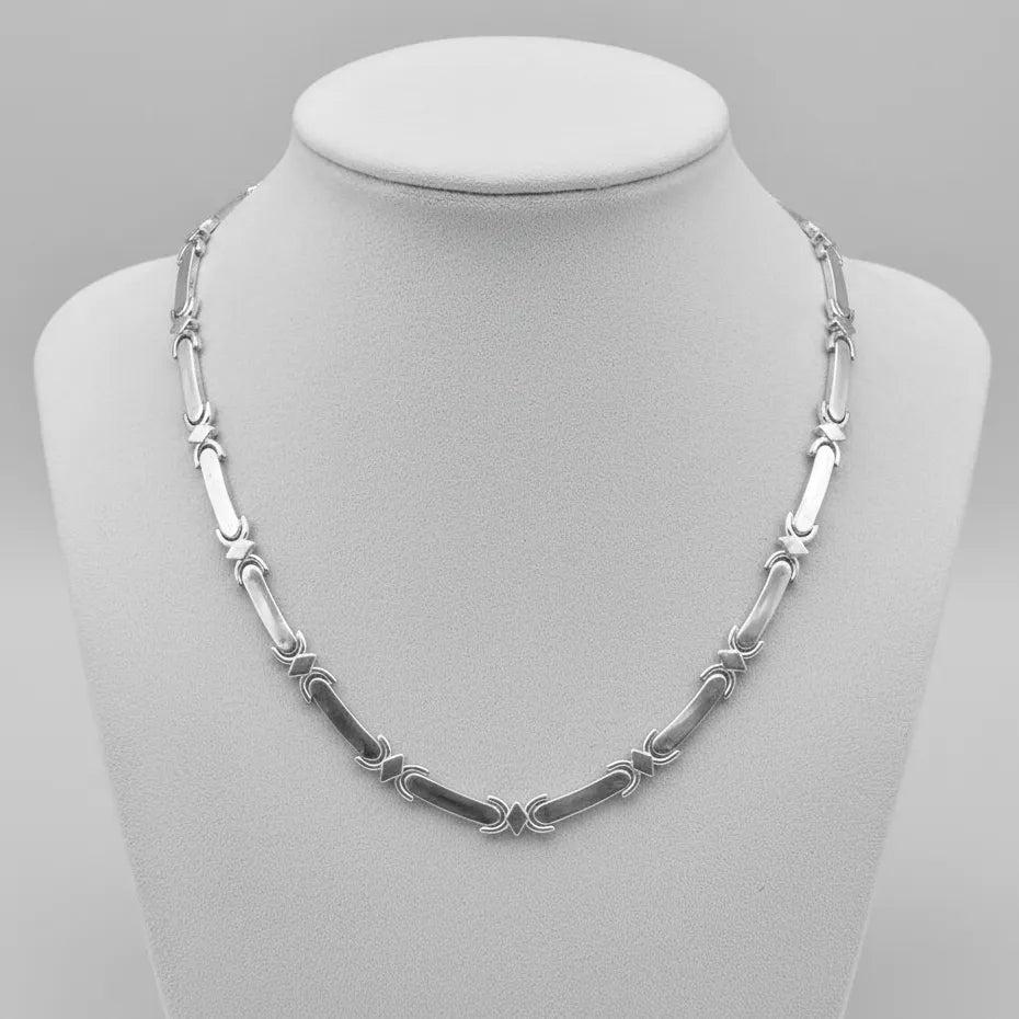 Greek Traditional Sterling Silver Necklace (PE-64)