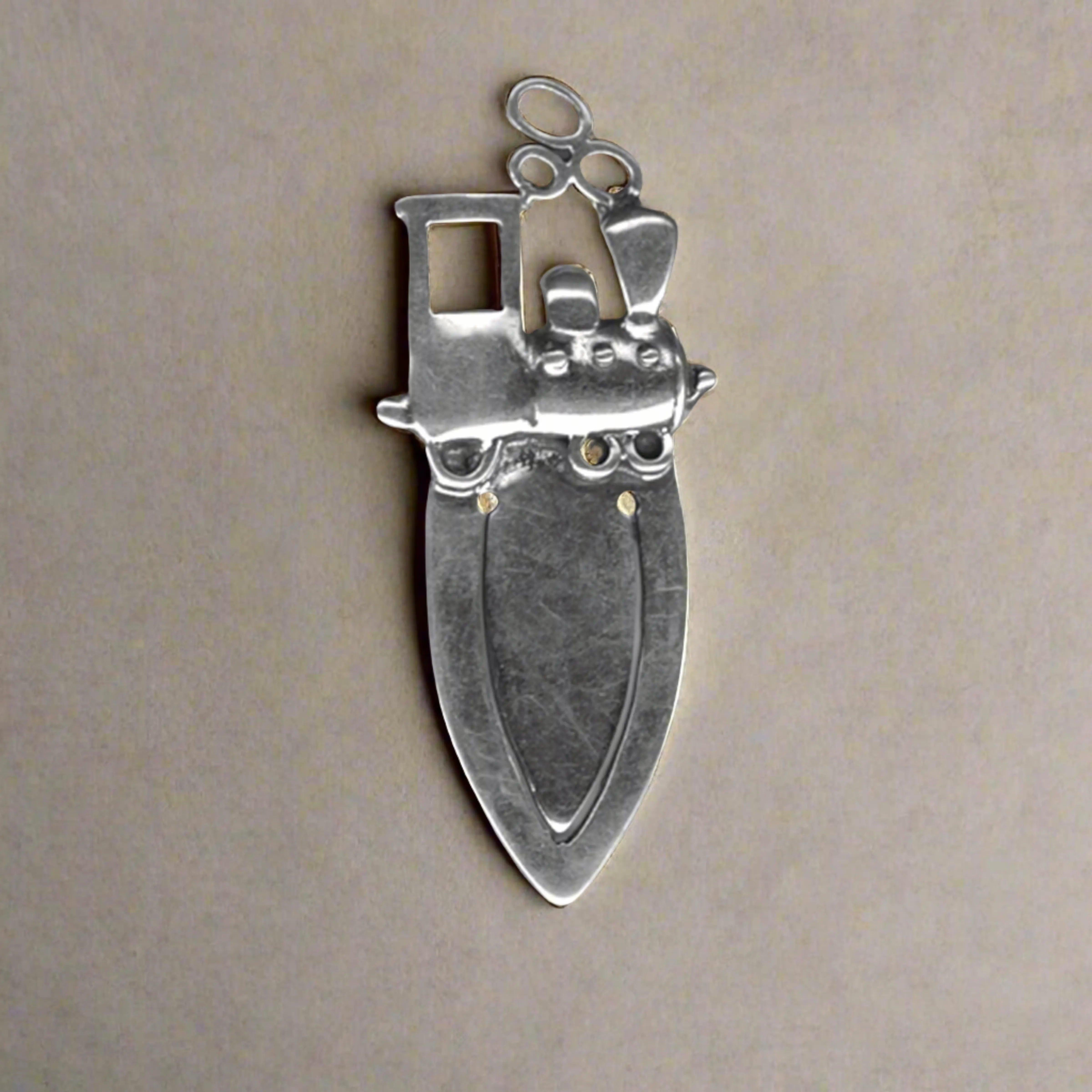 Greek Train Bookmark in Sterling Silver (PH-08)