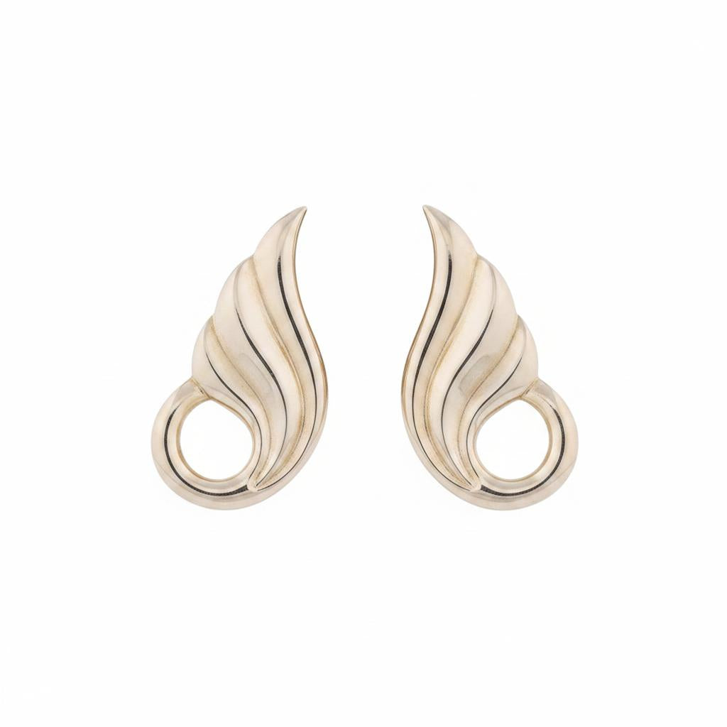 Greek Wave Earrings in Sterling Silver (GT-13)