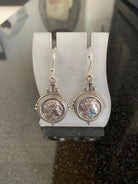 Handcrafted Sterling Silver Alexander Coin Earrings, Greek Inspired Jewelry (AG-08)