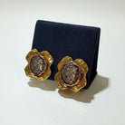 Handmade 18k Gold Sterling Silver Ancient Greek Coin Earrings, Thourions Jewelry (DV AG-01)