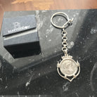 Handmade Sterling Silver Alexander the Great Keychain, Greek Key Ring (MP-05)