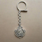 Handmade Sterling Silver Alexander the Great Keychain, Greek Key Ring (MP-05)