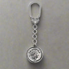 Handmade Sterling Silver Alexander the Great Keychain, Greek Motif Keyring (MP-06)