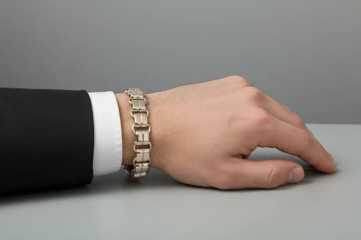 Handmade Sterling Silver Greek Bracelet | Timeless Design, Quality Craftsmanship (B-130)