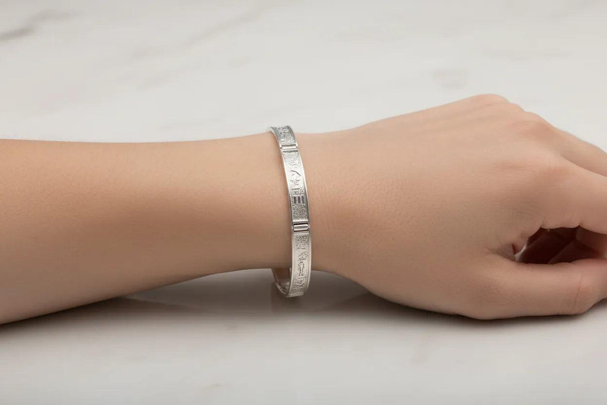Handmade Sterling Silver Greek Bracelet | Timeless Design, Quality Craftsmanship (B-151)