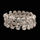 Handmade Sterling Silver Greek Spiral Bracelet, Traditional Motif Jewelry (B-25)