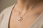 Handmade Sterling Silver Heart Pendant Necklace, Greek Love Jewelry (PE-102)