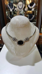 Handmade Sterling Silver Ram Necklace with Lapis Lazuli, Ancient Greek Terminals (PE-01)