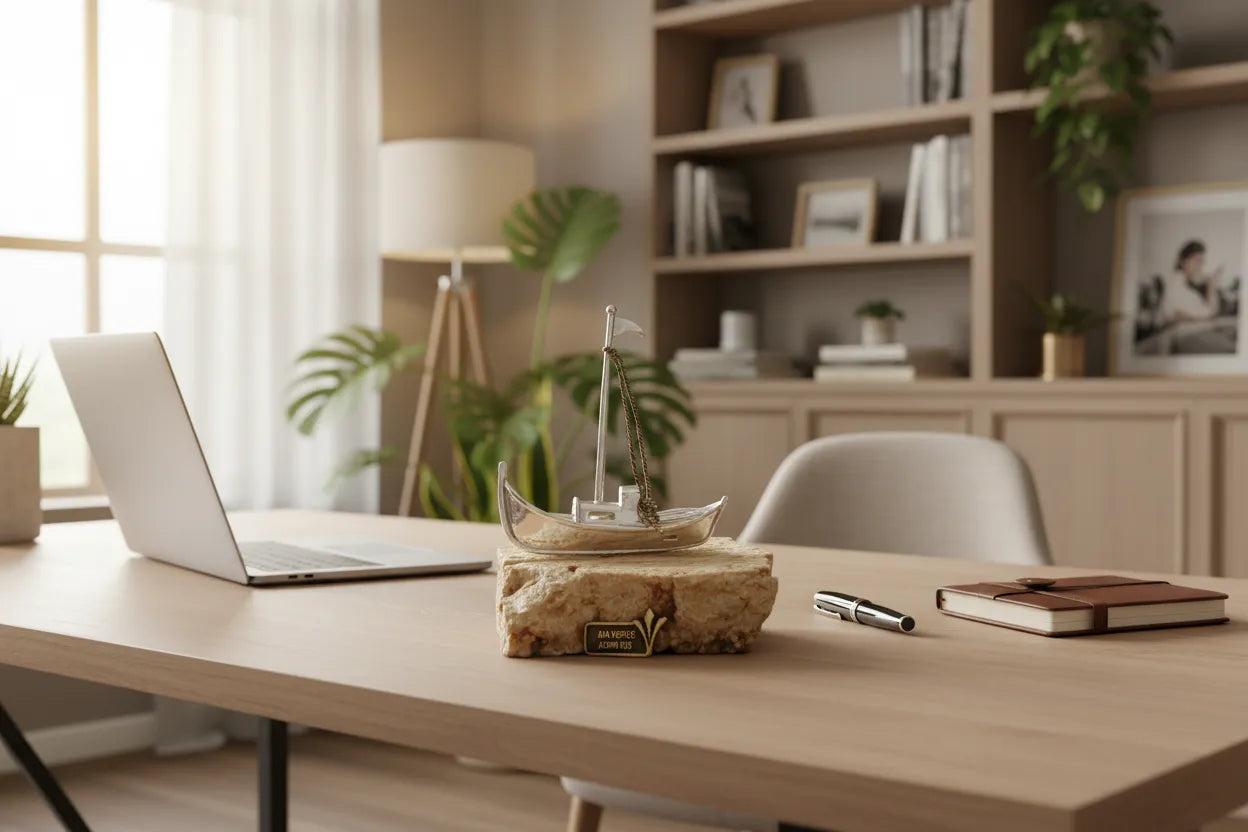 Handmade sailboat in sterling silver Nautical Decor (A-36-31)