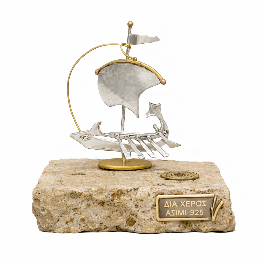 Handmade sailboat in sterling silver Nautical Decor (A-40-32)