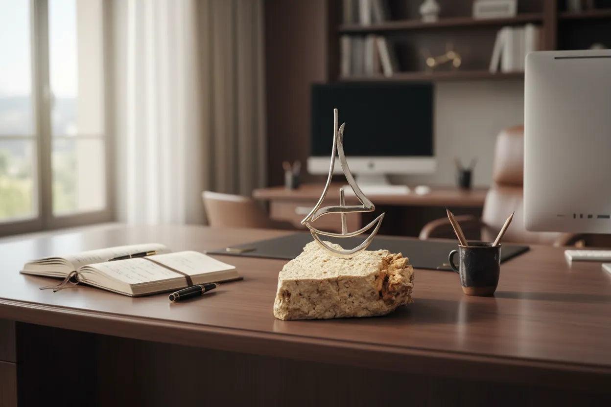 Handmade sailboat in sterling silver Nautical Decor (A-42-32)