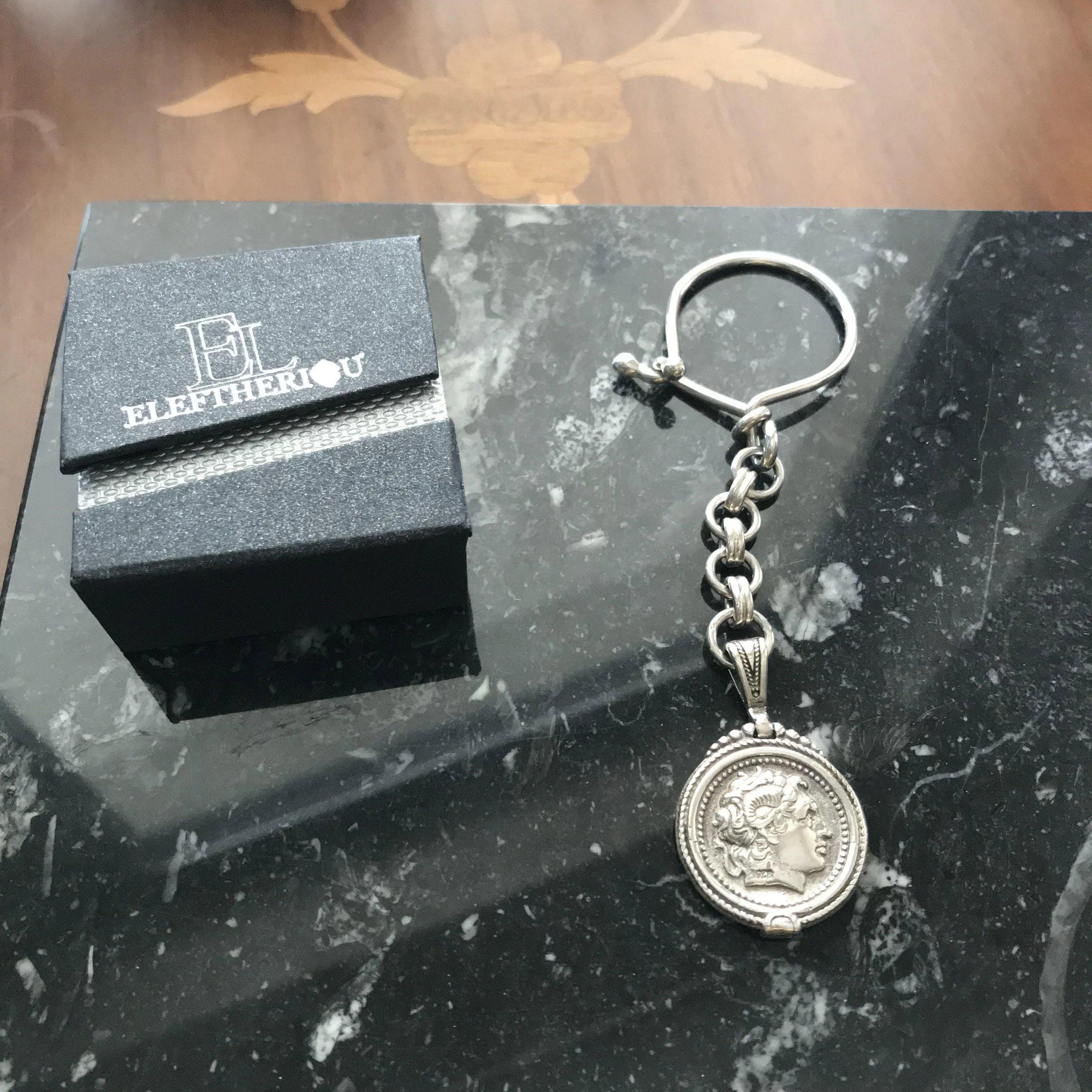 Keychain in sterling silver, Alexander the Great (MP-31)