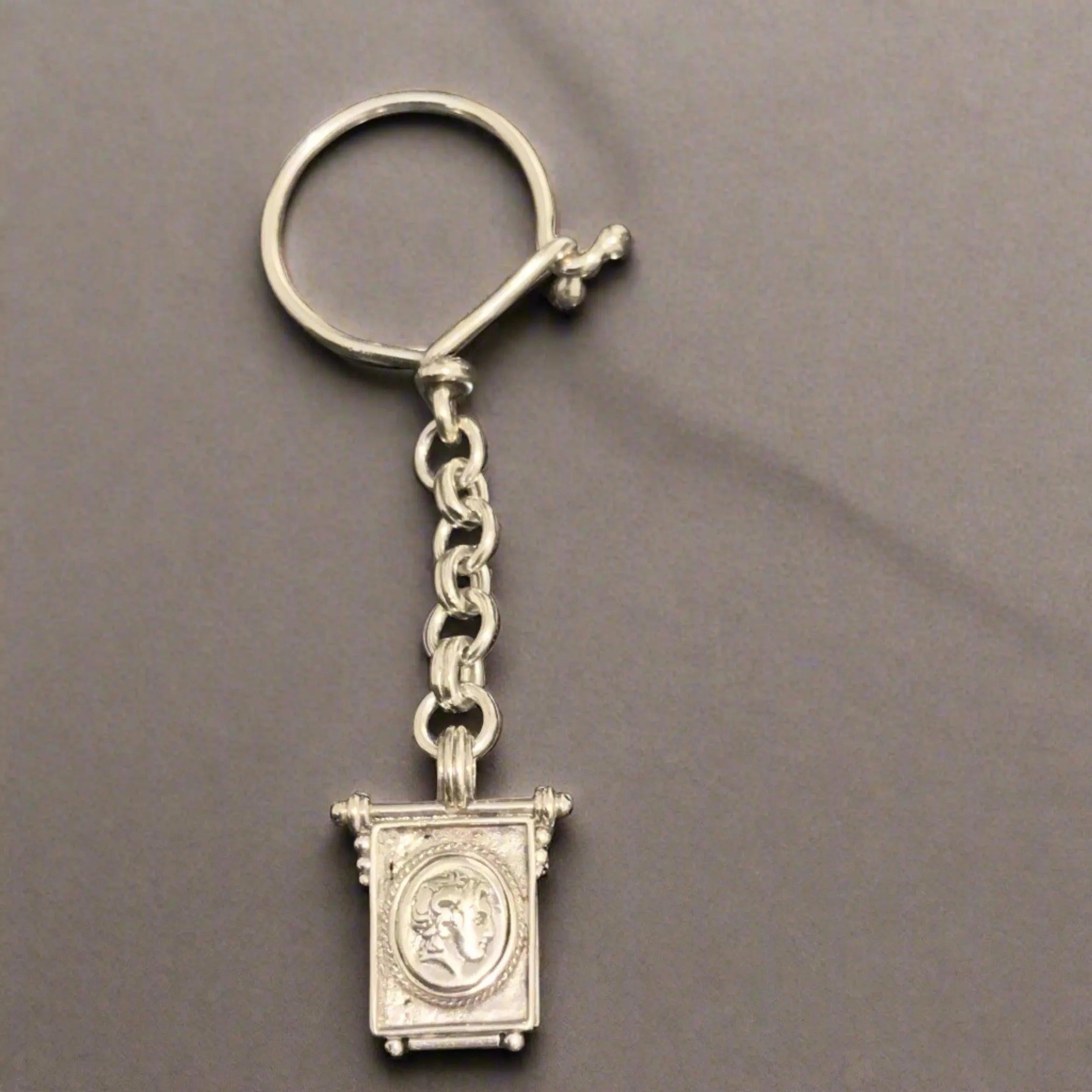 Keychain in sterling silver, Alexander the Great (MP-32)