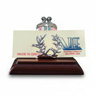 Kotinos Wreath Greek Desk business card holder display in sterling silver (A-25-5)