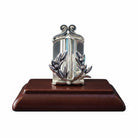 Kotinos Wreath Greek Desk business card holder display in sterling silver (A-25-6)