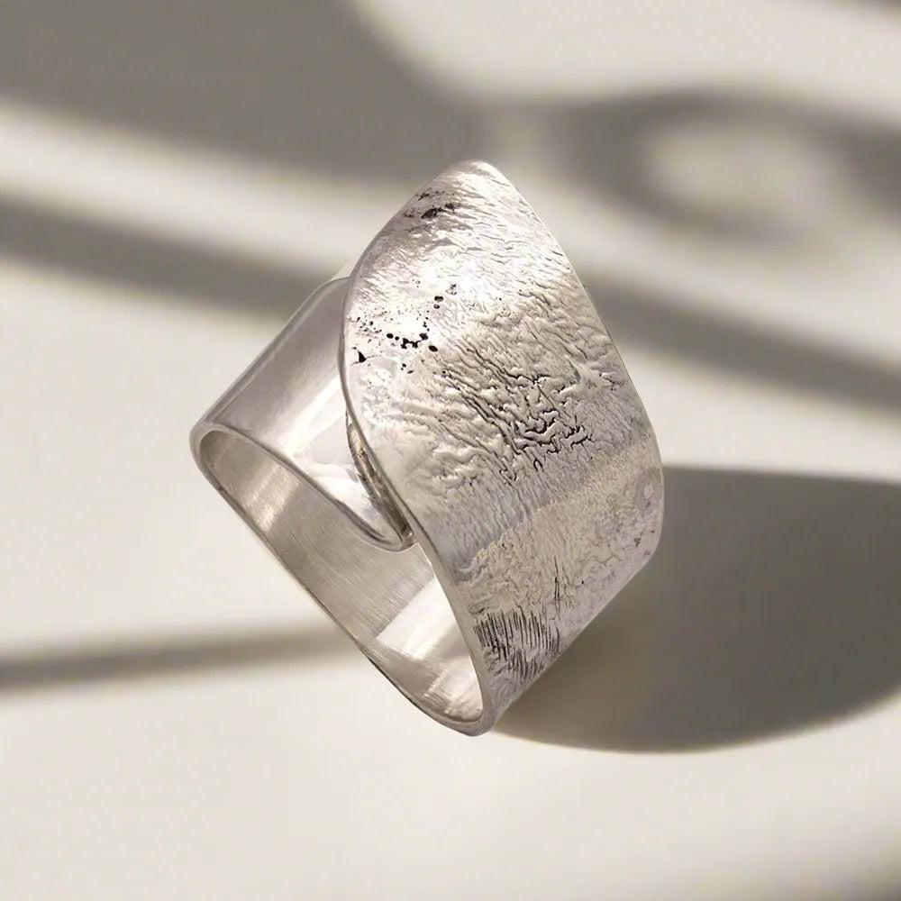Lava Texture Ring in Sterling Silver (DM-49)