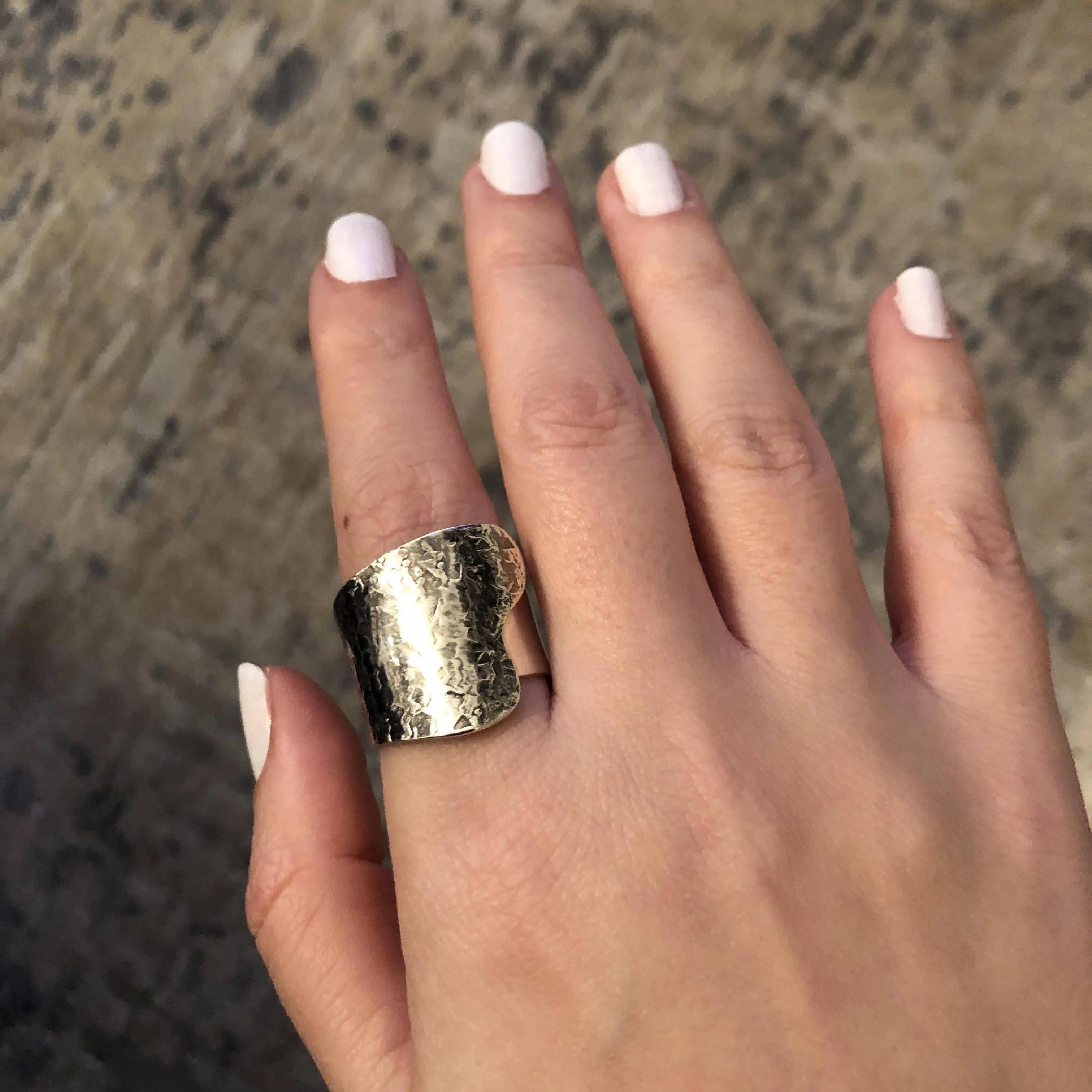 Lava Texture Ring in Sterling Silver (DM-51)