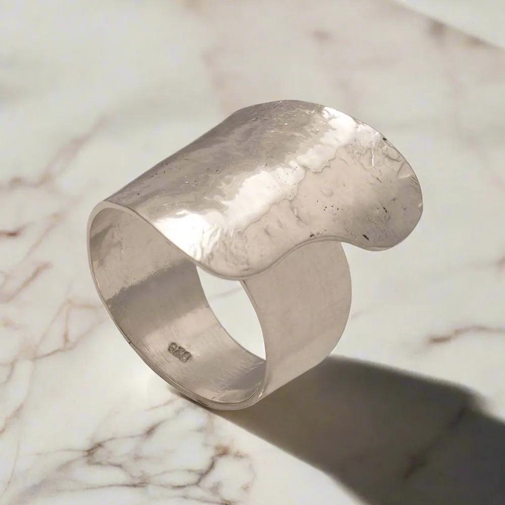 Lava Texture Ring in Sterling Silver (DM-51)
