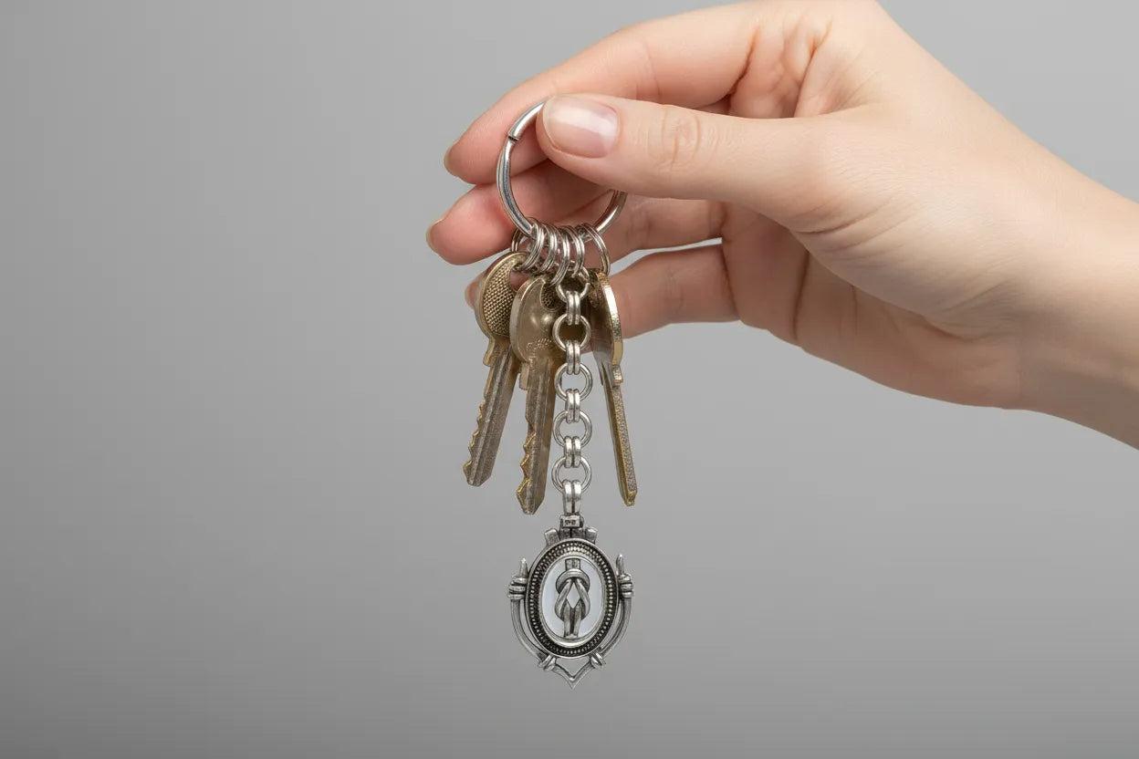 Love Knot Key ring in sterling silver (MP-23)