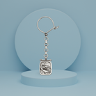 Dolphins Key ring in sterling silver, silver keychain, men's gift, handmade keychain (MP-12)