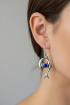 Minoan Dolphins Earrings, sterling silver earrings, Greek Jewelry, Womens Fashion (AG-02)