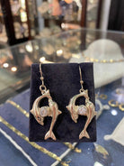 Minoan Dolphins Earrings, sterling silver earrings, Greek Jewelry, Womens Fashion (AG-02)