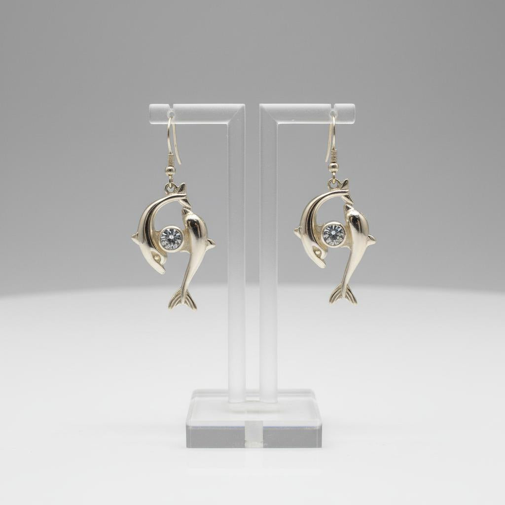 Minoan Dolphins Earrings, sterling silver earrings, Greek Jewelry, Womens Fashion