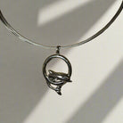 Minoan Dolphins Lapis Lazuli Sterling Silver pendant (PE-104)