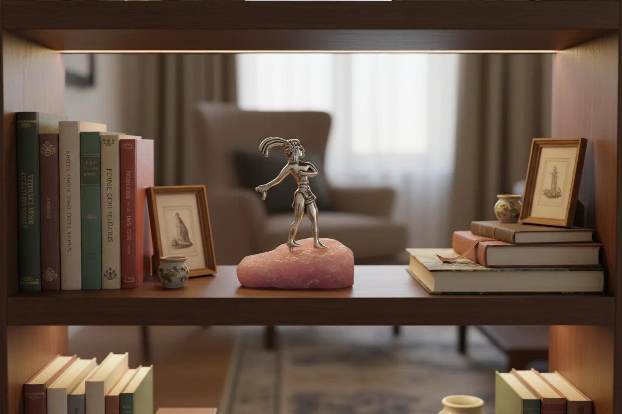 Minoan Knossos Prince of the Lilies - Greek statue Figure in Sterling Silver (A-41-2)