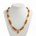 Necklace in 18k gold with Amber (PE-55)