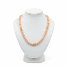 Necklace in 18k gold with Angel skin coral