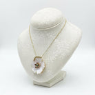 Necklace in 18k gold with Green Brilliants, Rubies & Emeralds