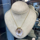 Necklace in 18k gold with Green Brilliants, Rubies & Emeralds